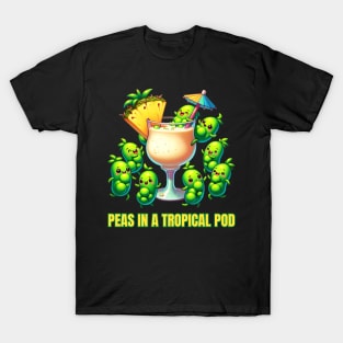 Peas in Paradise - Peas in a Tropical Pod Beach Party Tee T-Shirt